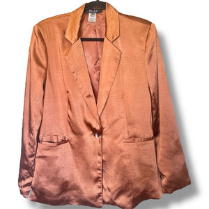 Women's AKIRA Copper Satin Blazer Size S